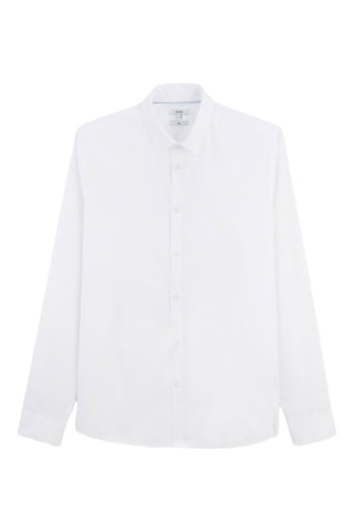 Chemise slim en coton biologique - Blanc