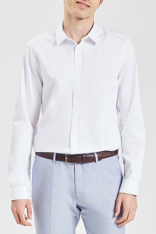 Chemise slim repassage facile - Blanc