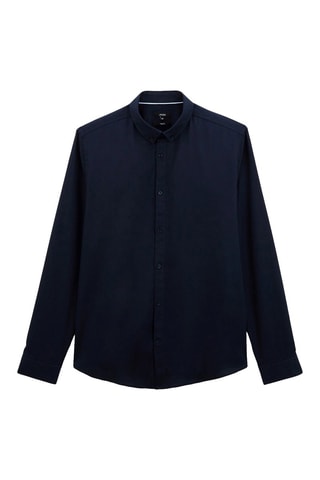 Chemise regular en coton biologique - Bleu marine