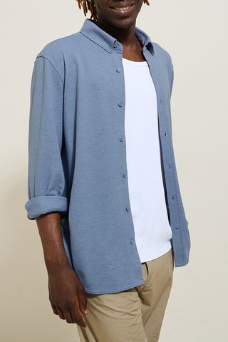 Chemise regular - Bleu gris