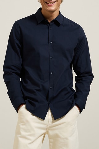 Chemise slim - Bleu marine