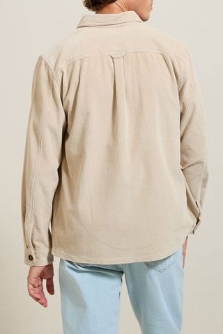 Surchemise regular velours - Ecru
