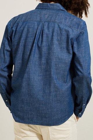 Chemise regular en jean - Bleu marine