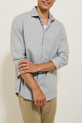 Chemise slim - Gris