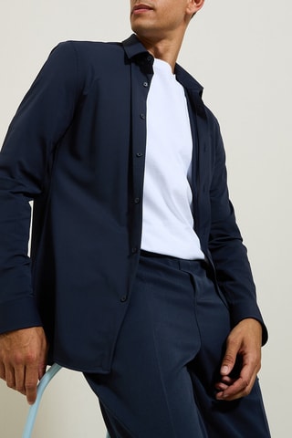 Chemise slim - Bleu marine