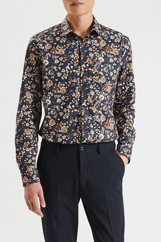 Chemise slim - Bleu foncé 