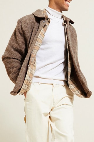 Surchemise regular en laine - Ecru