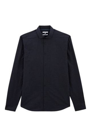 Chemise slim en coton biologique - Noir