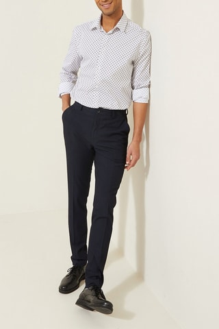 Chemise slim en coton biologique - Blanc