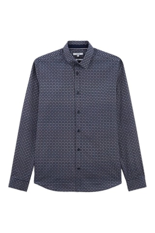 Chemise slim en coton biologique - Bleu marine