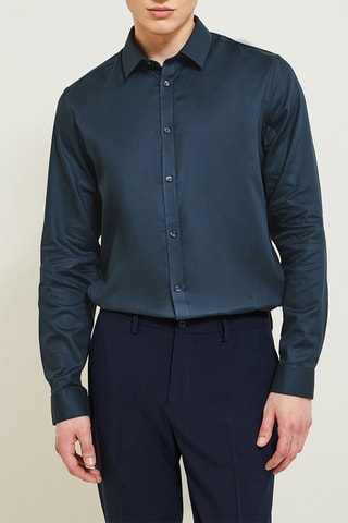 Chemise slim - Bleu foncé
