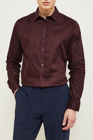 Chemise slim - Marron