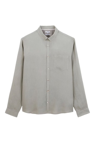 Chemise regular en lin - Vert clair