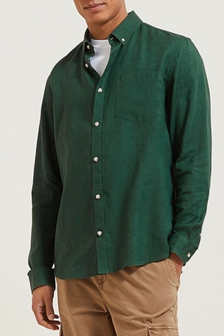 Chemise regular en lin - Vert