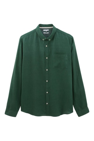 Chemise regular en lin - Vert