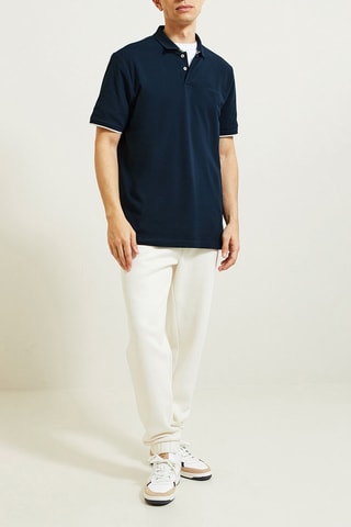 Polo regular en coton biologique - Bleu