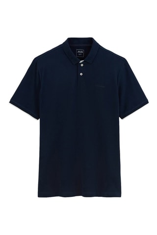 Polo regular en coton biologique - Bleu