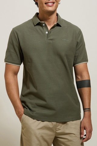 Polo regular en coton biologique - Kaki