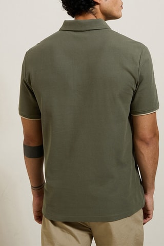 Polo regular en coton biologique - Kaki