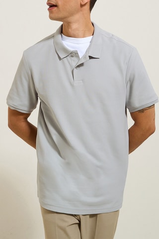 Polo regular - Gris clair