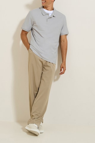 Polo regular - Gris clair