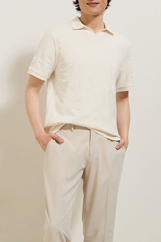 Polo regular - Ecru
