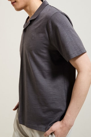 Polo regular en coton biologique - Bleu