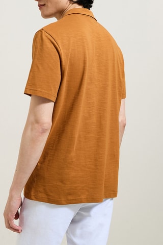 Polo regular en coton biologique - Marron