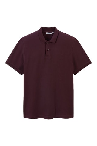 Polo regular en coton biologique - Bordeaux