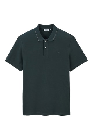 Polo regular en coton biologique - Vert foncé