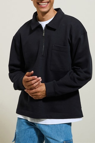 Polo en coton biologique - Bleu nuit