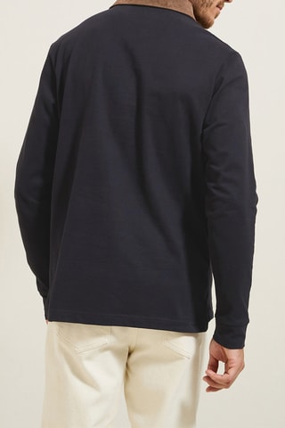 Polo en coton biologique - Bleu marine