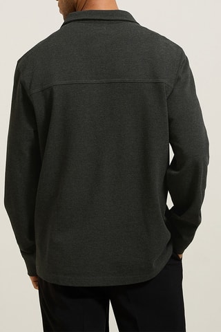 Polo relax - Gris foncé chiné