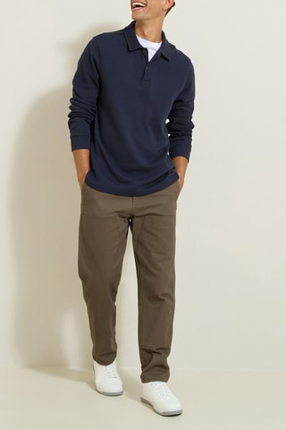 Polo en coton biologique - Bleu marine