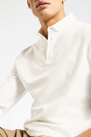 Polo slim en coton biologique - Blanc