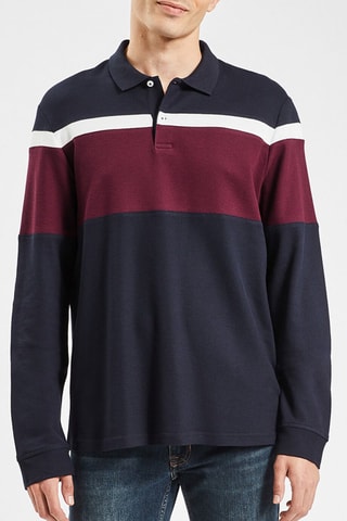 Polo regular en coton biologique - Bleu marine