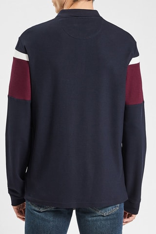 Polo regular en coton biologique - Bleu marine