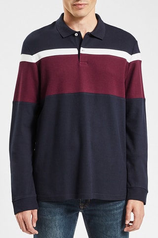 Polo regular en coton biologique - Bleu marine