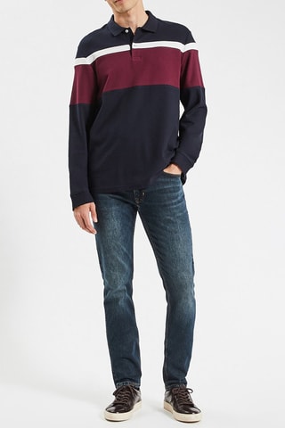 Polo regular en coton biologique - Bleu marine