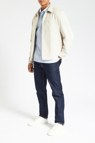 Polo slim en coton biologique - Bleu
