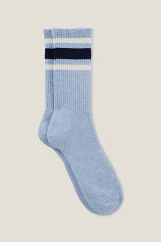 Chaussettes en coton biologique - Bleu