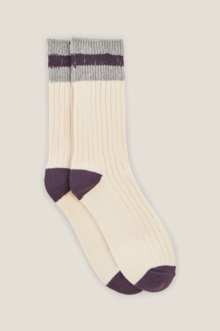 Chaussettes en coton biologique - Ecru