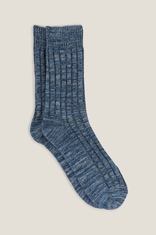 Chaussettes - Bleu cobalt chiné