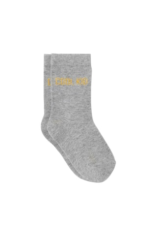 Chaussettes en coton biologique - Gris clair chiné