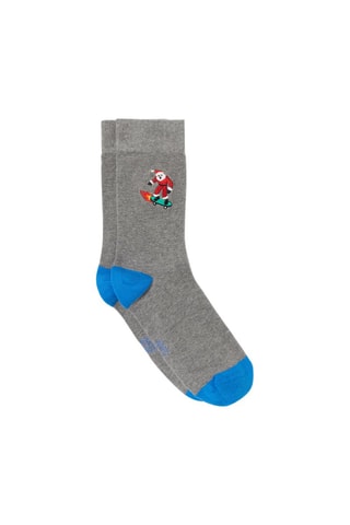 Chaussettes en coton biologique - Gris chiné