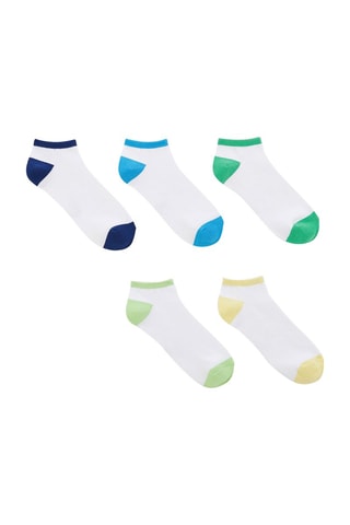 5 paires de chaussettes en coton biologique - Blanc