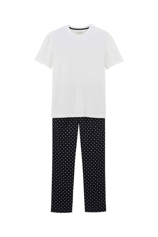 Pyjama - Blanc et bleu marine