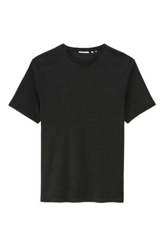 T-shirt en lin - Noir