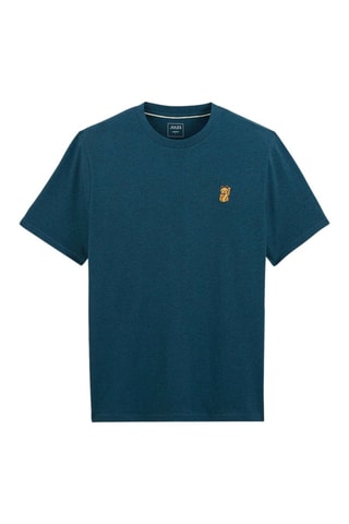 T-shirt regular - Bleu canard chiné