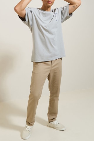 T-shirt relaxed - Gris clair
